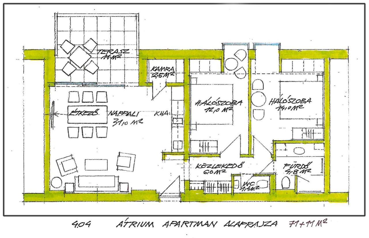 Atrium Apartman Heviz Mit Panoramaterrasse Und Tiefgarage Exterior foto